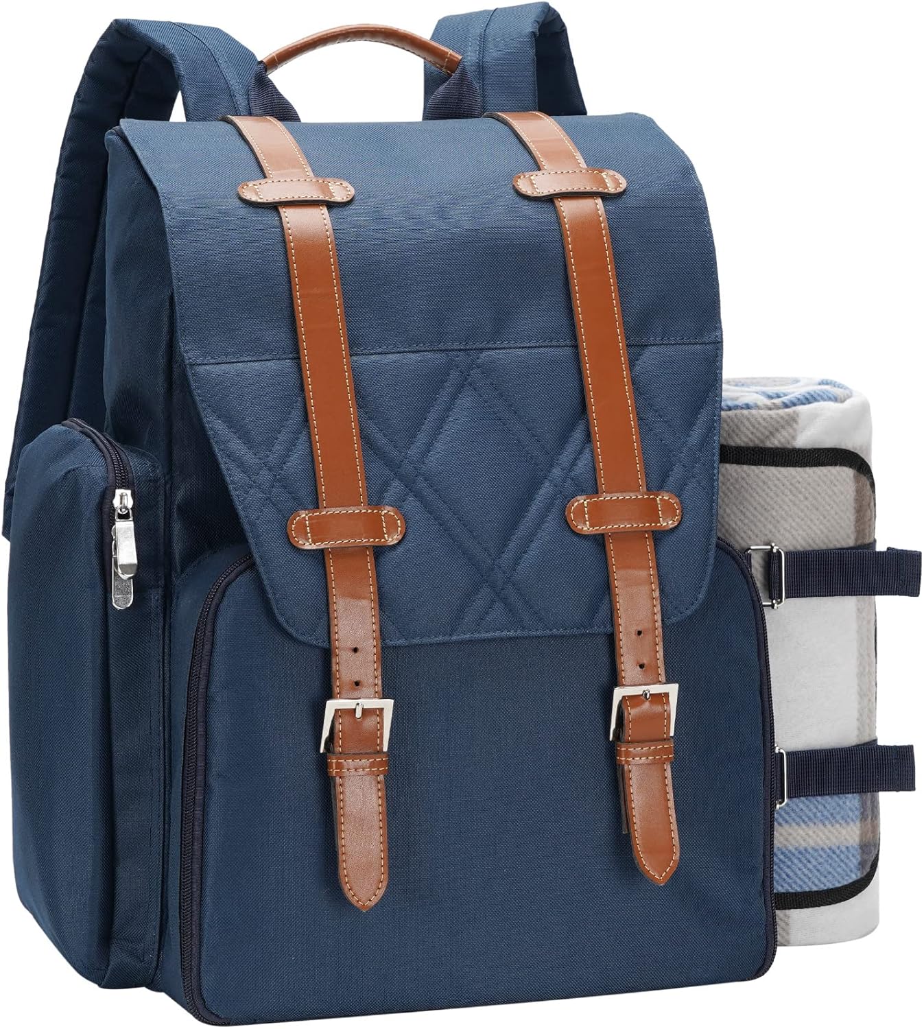 Picknick-Rucksack-Set für 4 Personen mit Kühltasche