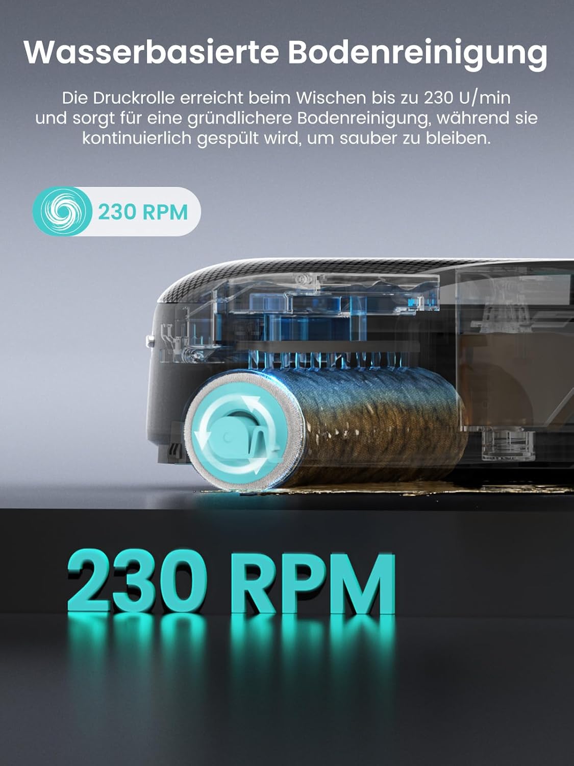 M5 Pro Saugroboter mit Absaugstation und Heisswasser-Moppwäsche, Gold