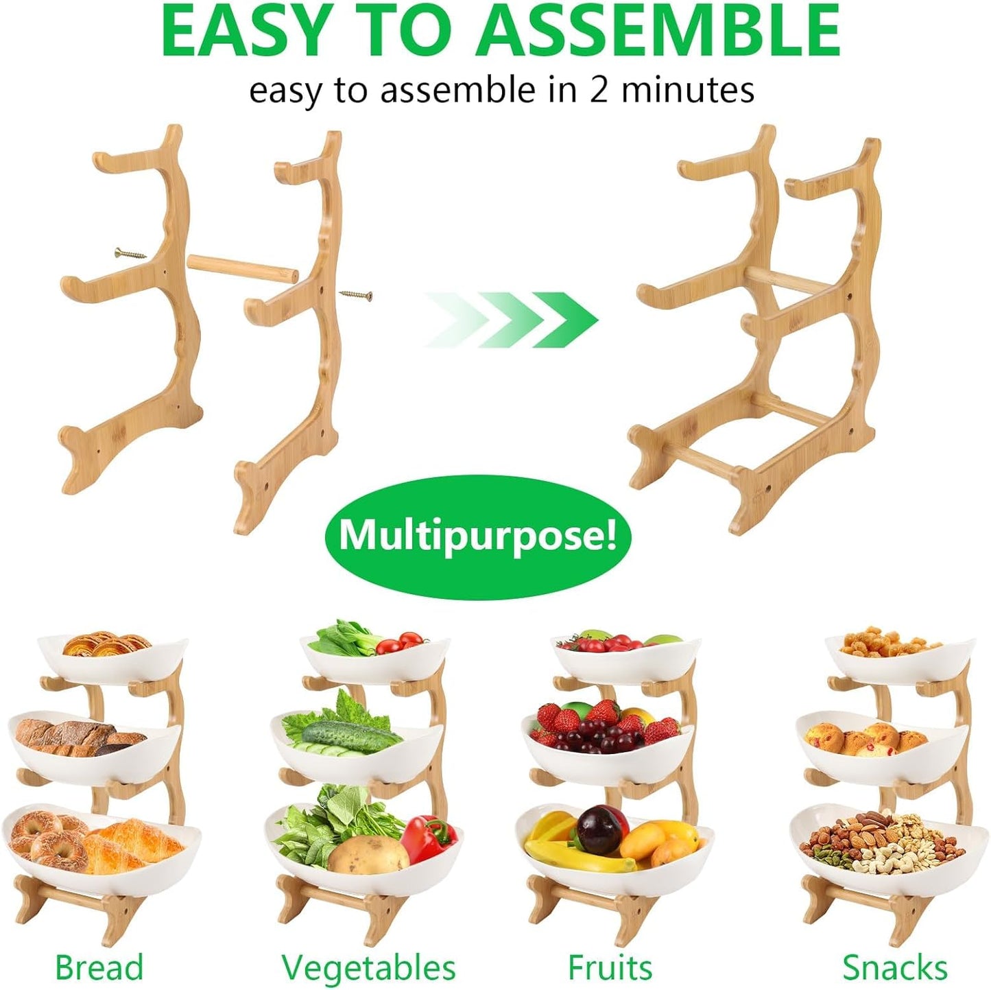 Obst Etagere mit 3 Etagen