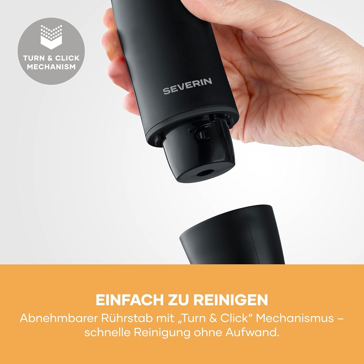 SM 3761 Stabmixer mit Mixbecher und Turbotaste, Mixer + Becher Schwarz
