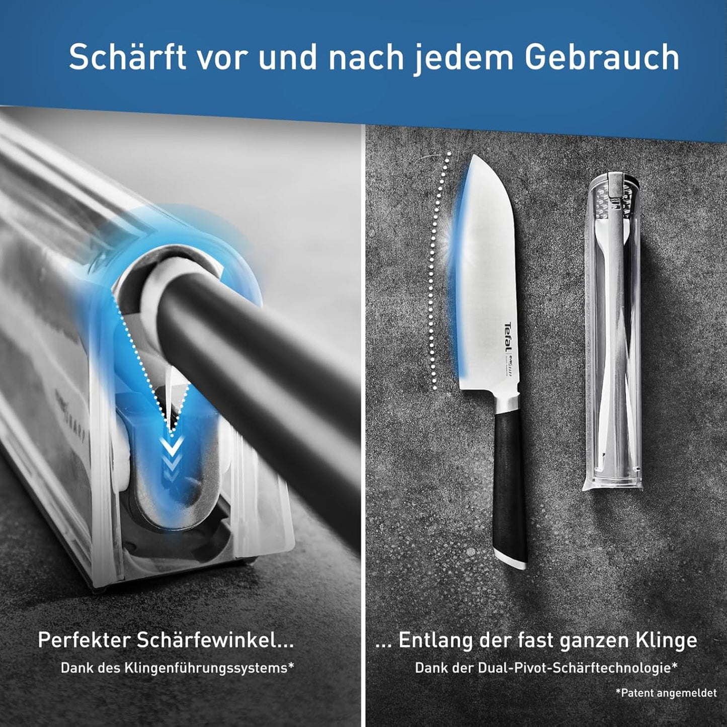 Eversharp - Santokumesser mit Schleifsystem, Eversharp Santokumesser + Messerschärfer