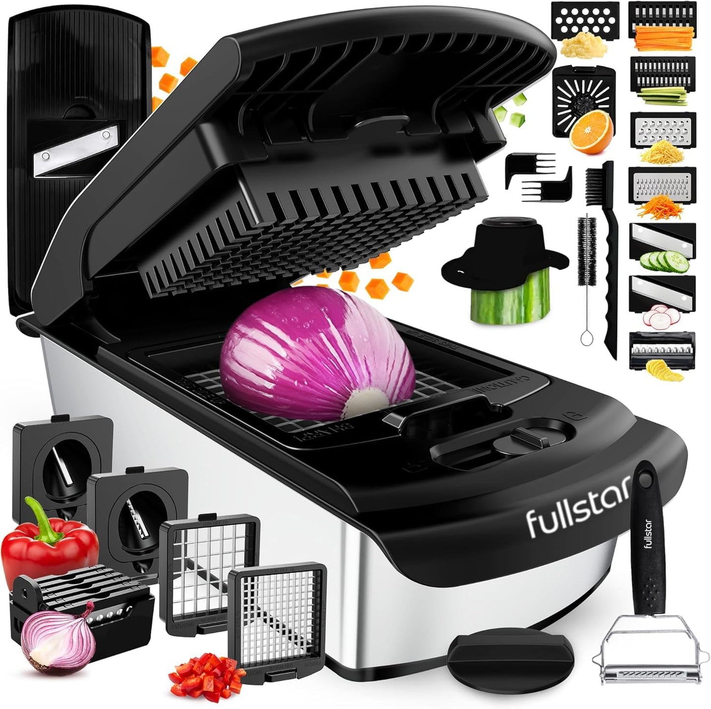 Gemüseschneider & Mandoline, Edelstahl 14-in-1 PRO