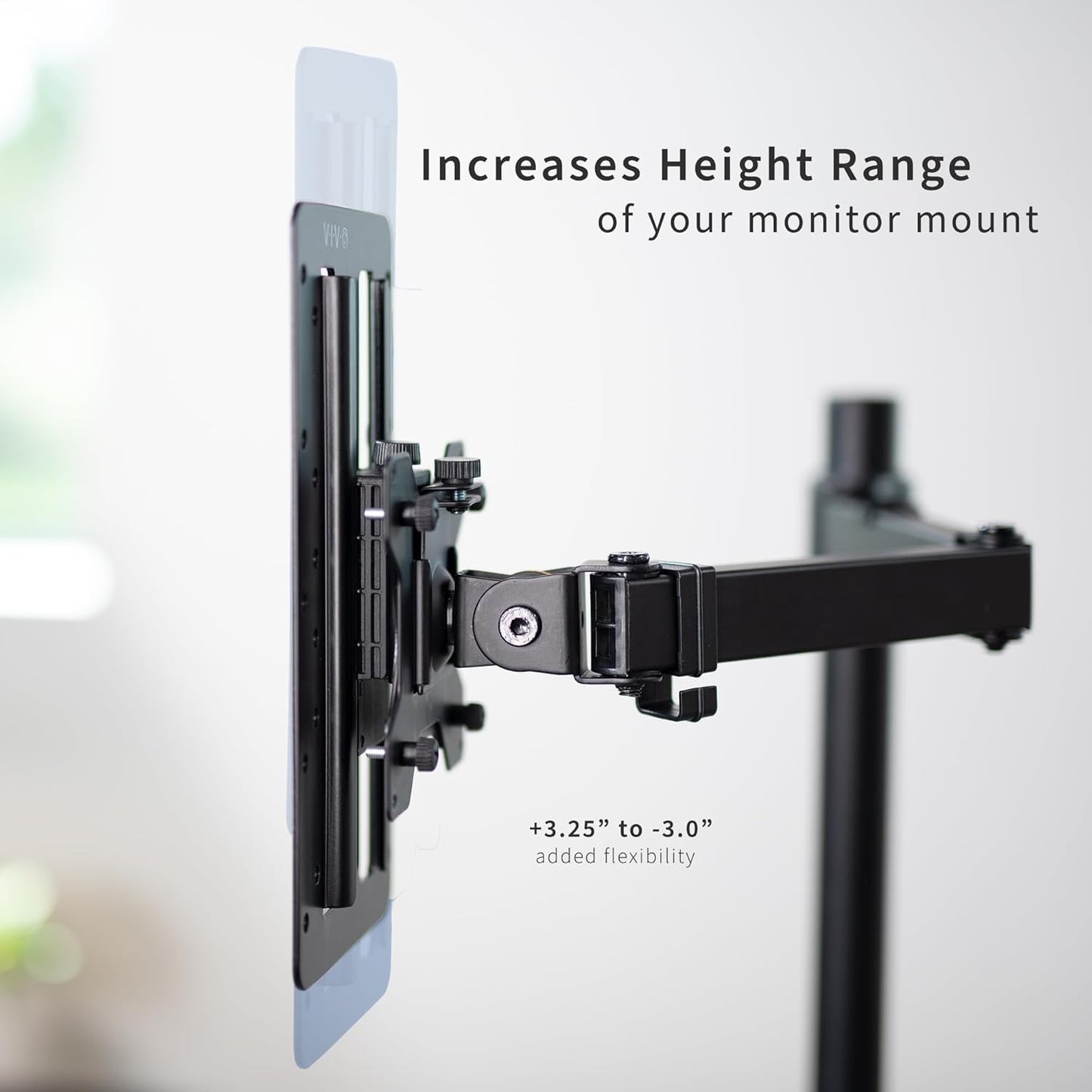 Höhenverstellbarer VESA-Adapter für 13-27 Zoll Monitore, schwarz