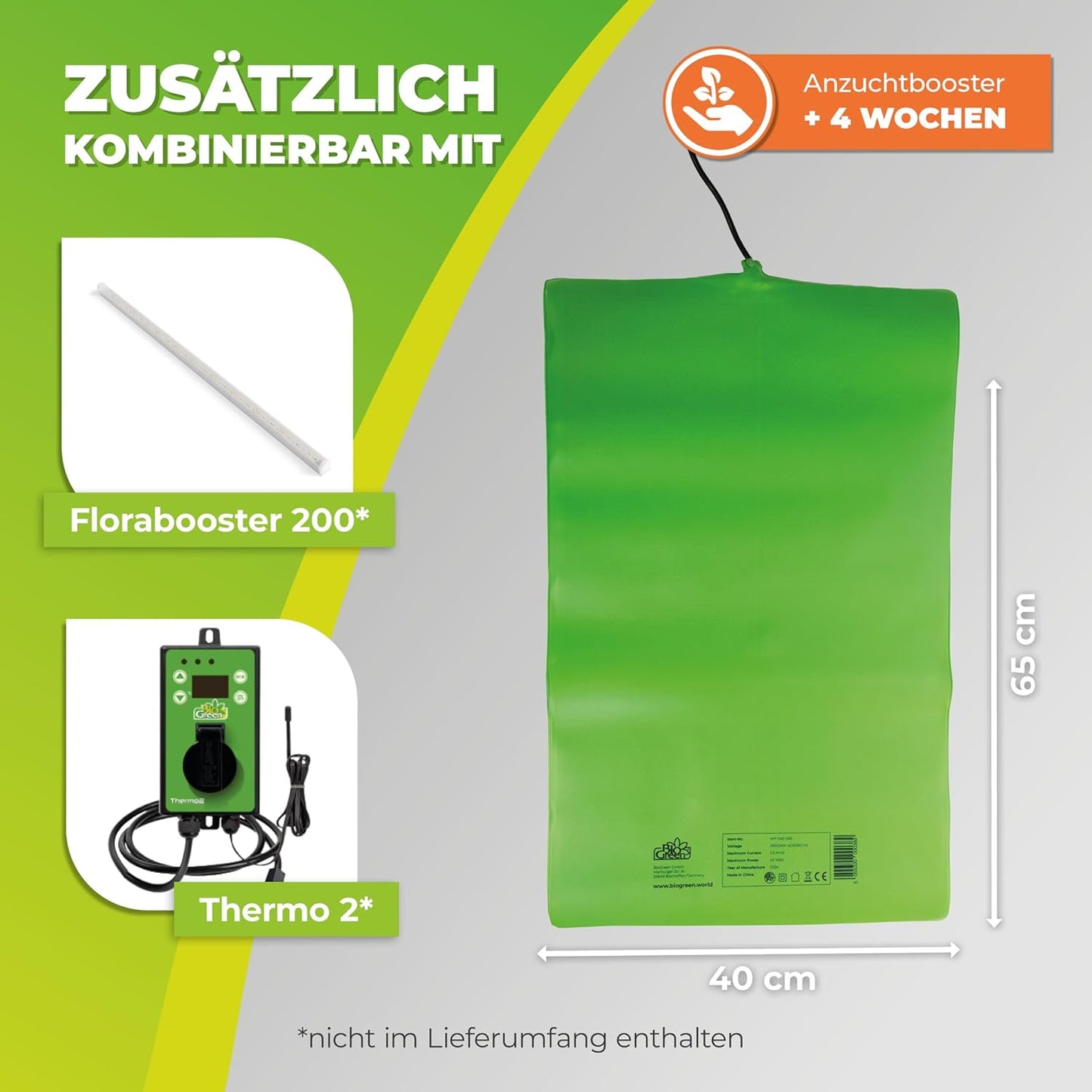 Anzuchtbooster Heizmatte für Pflanzen (42 Watt), 40 x 65 cm