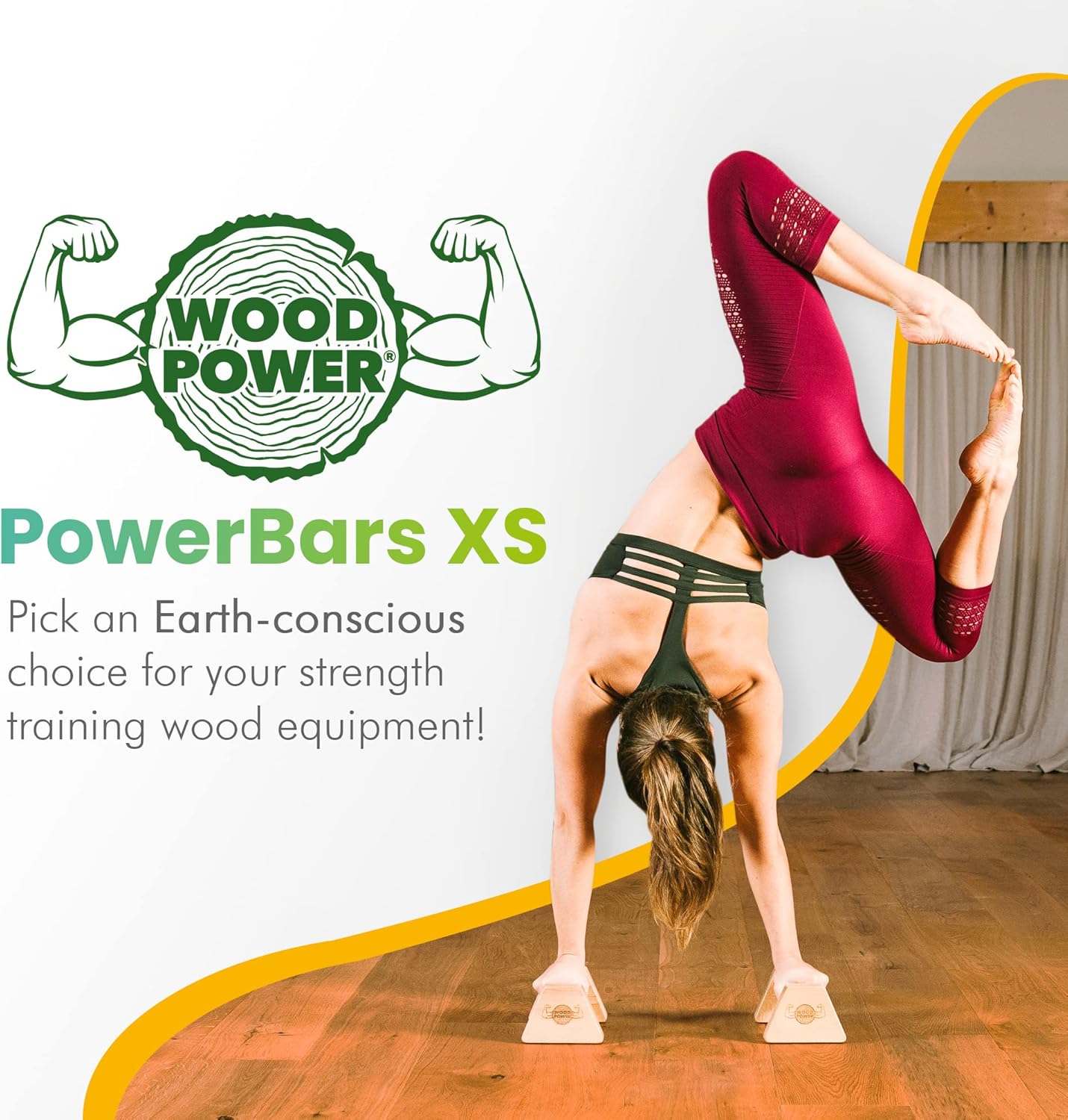PowerBars - Holz-Parallettes für Liegestütze, XS, Classic