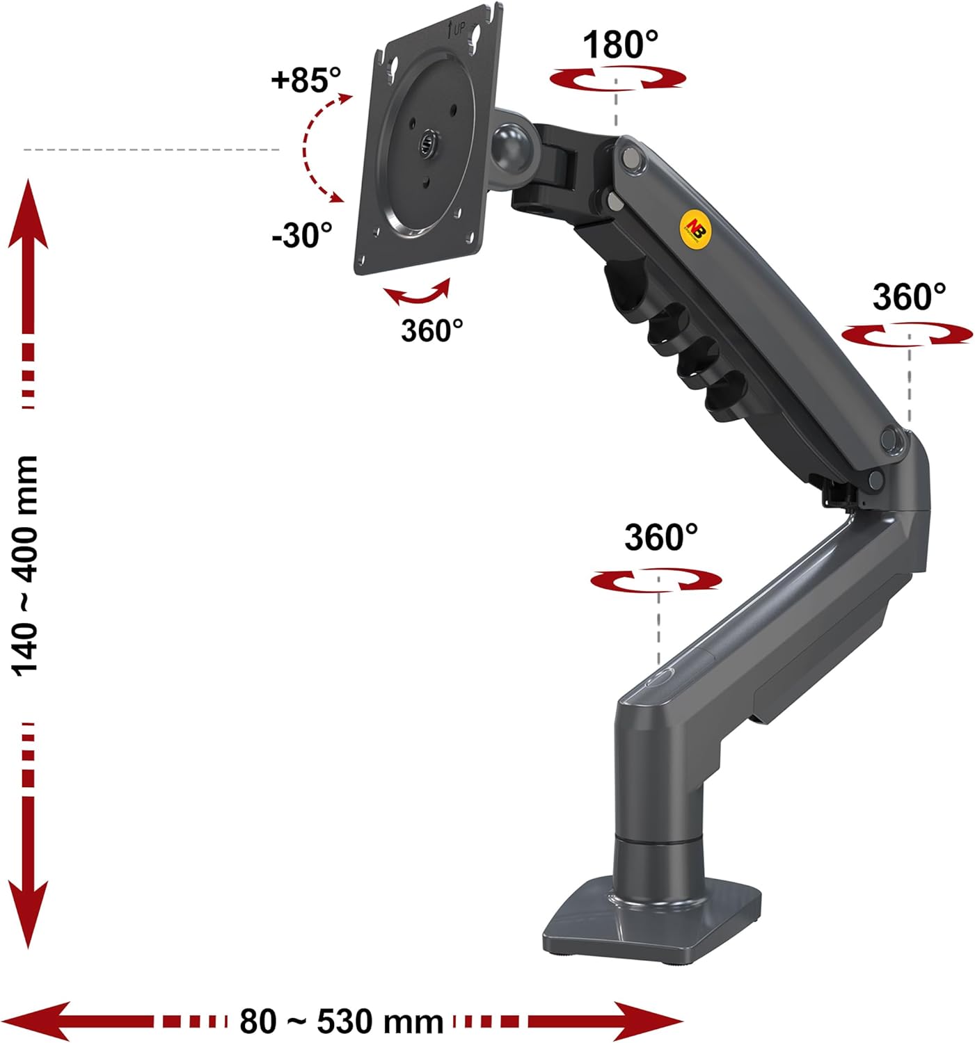 Ergonomischer Monitor-Gelenkarm