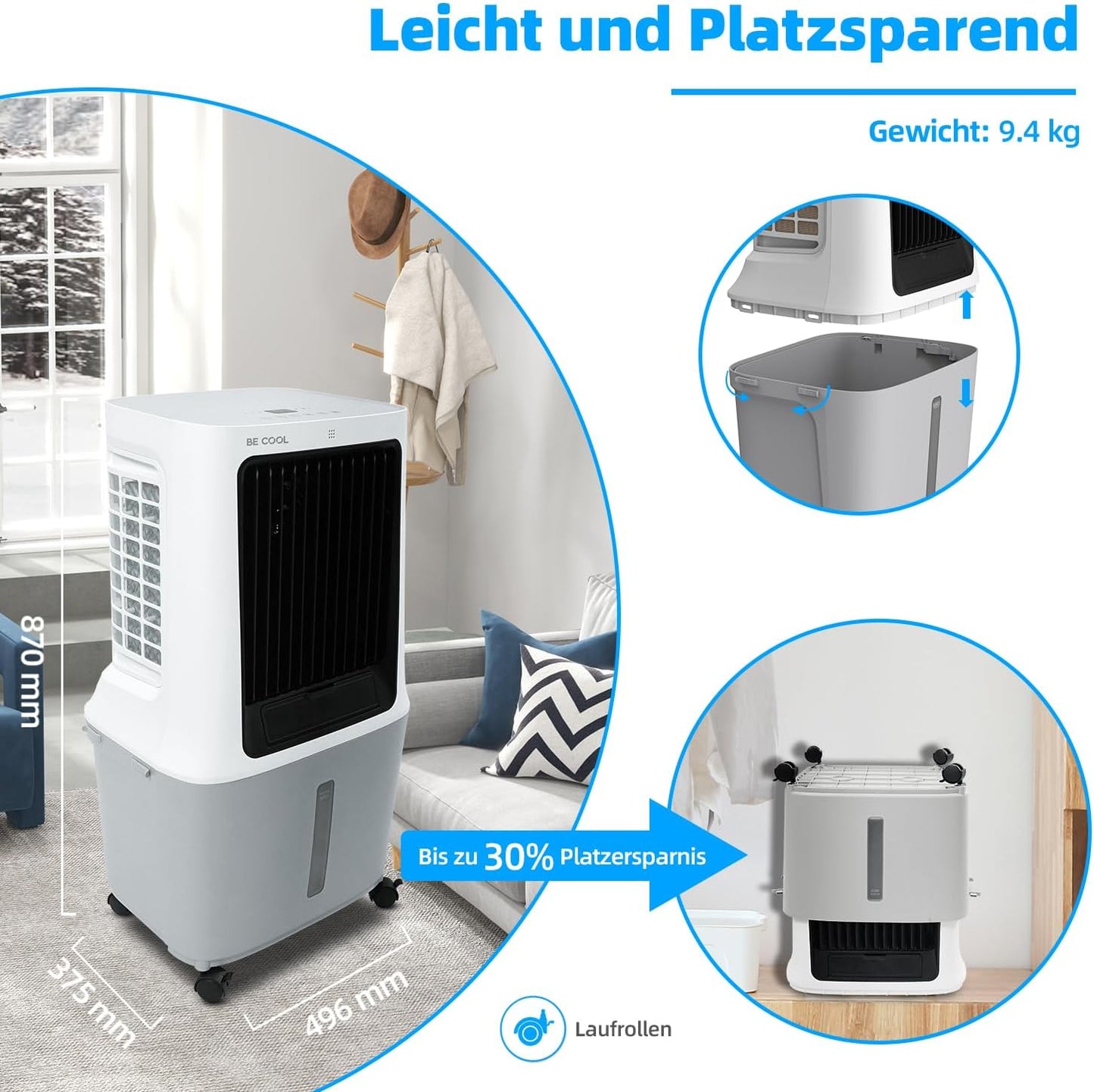 BC30ACP2501W Luftkühler mit WiFi-Steuerung und Trockenluftfunktion