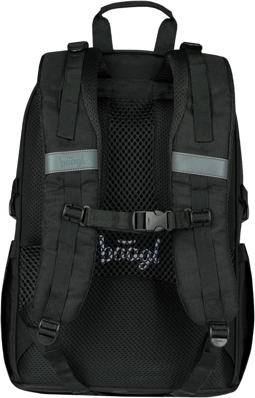 Schulrucksack-Set für Grundschüler (3-teilig), Uni Schwarz