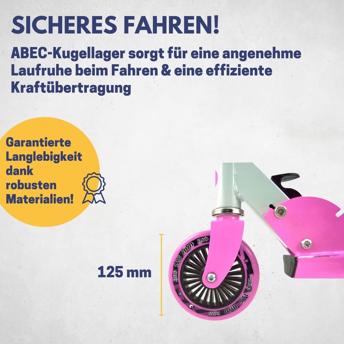 Kinderroller, Basic-Modell: pink-weiss