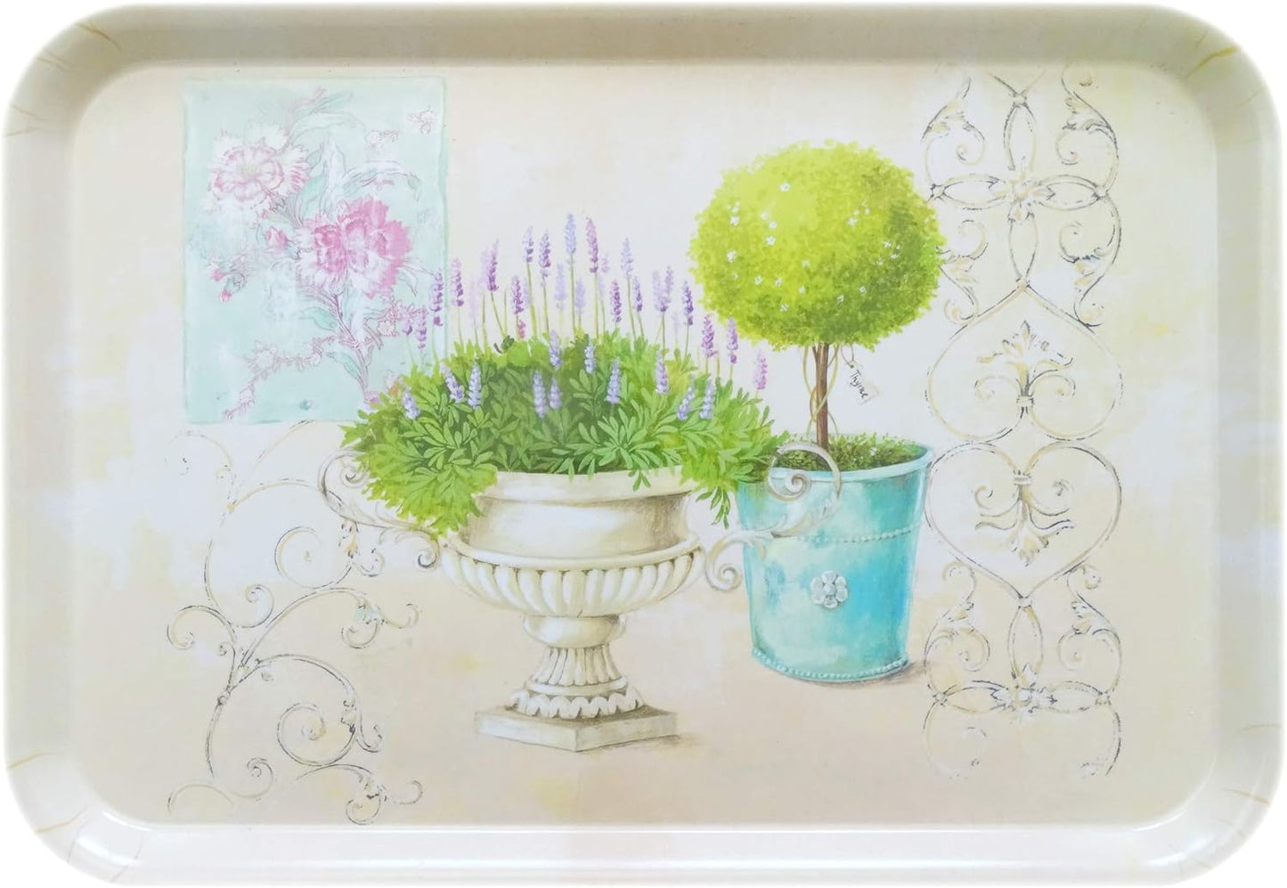 Serviertablett, 45 x 31 x 3 cm Garten