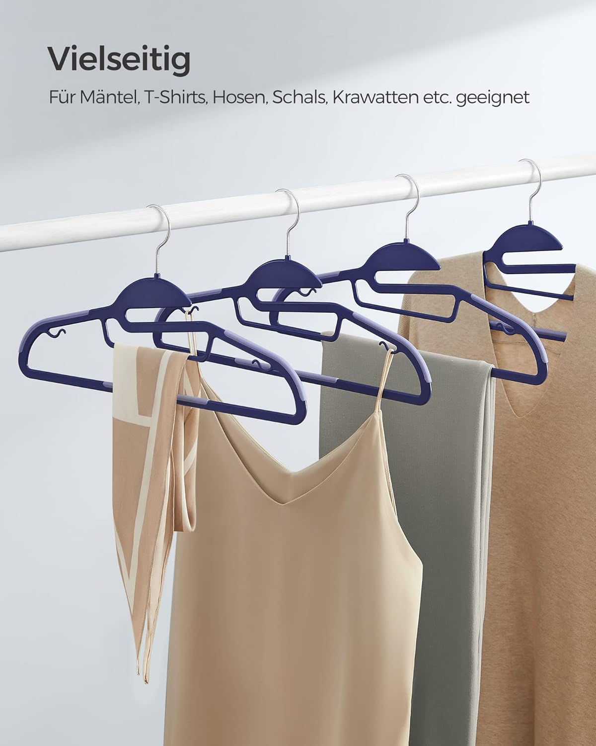 20er-Set Kleiderbügel, Dunkelblau + Hellblau 20 Stück