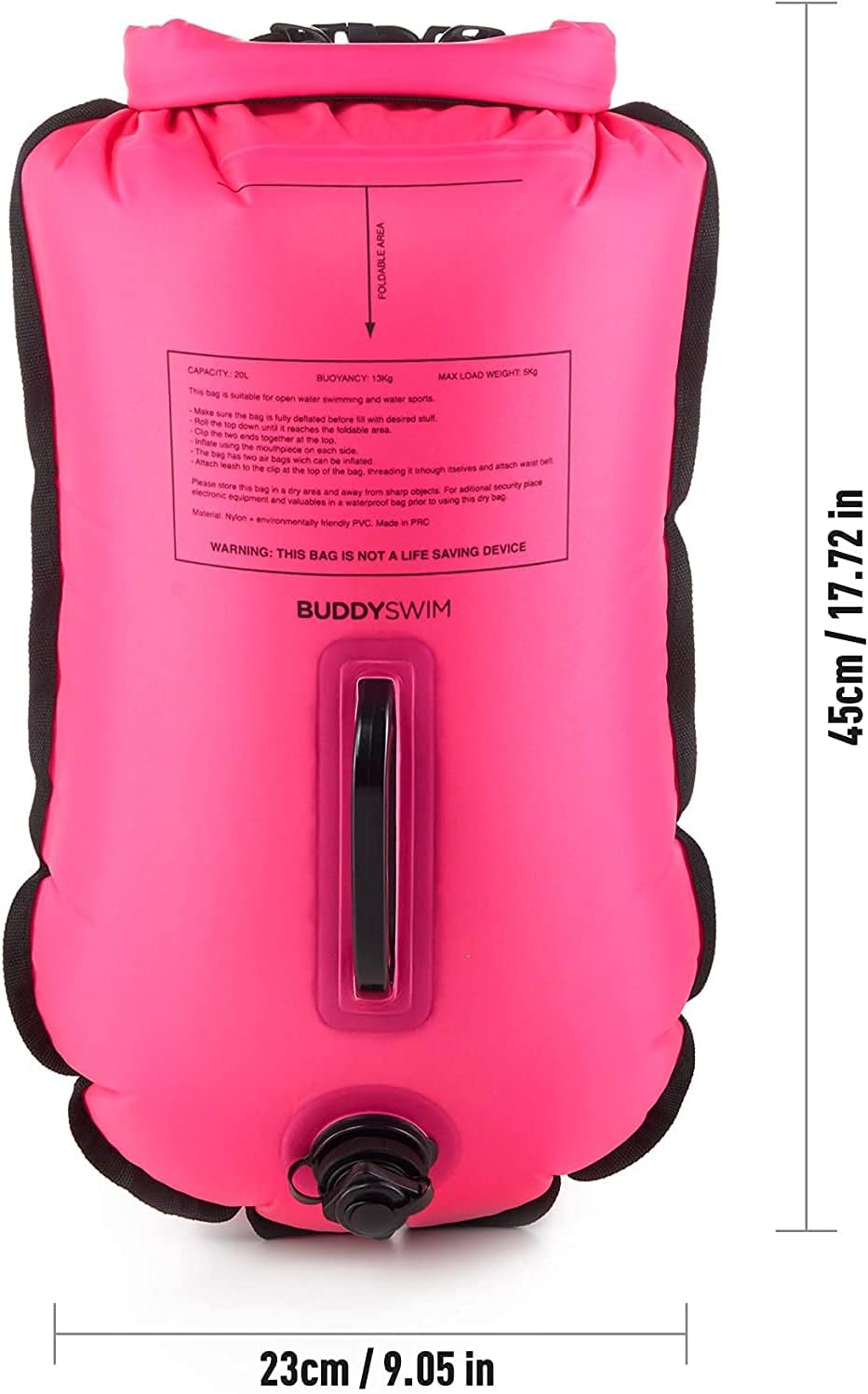 Schwimmboje mit Badekappe, Rosa