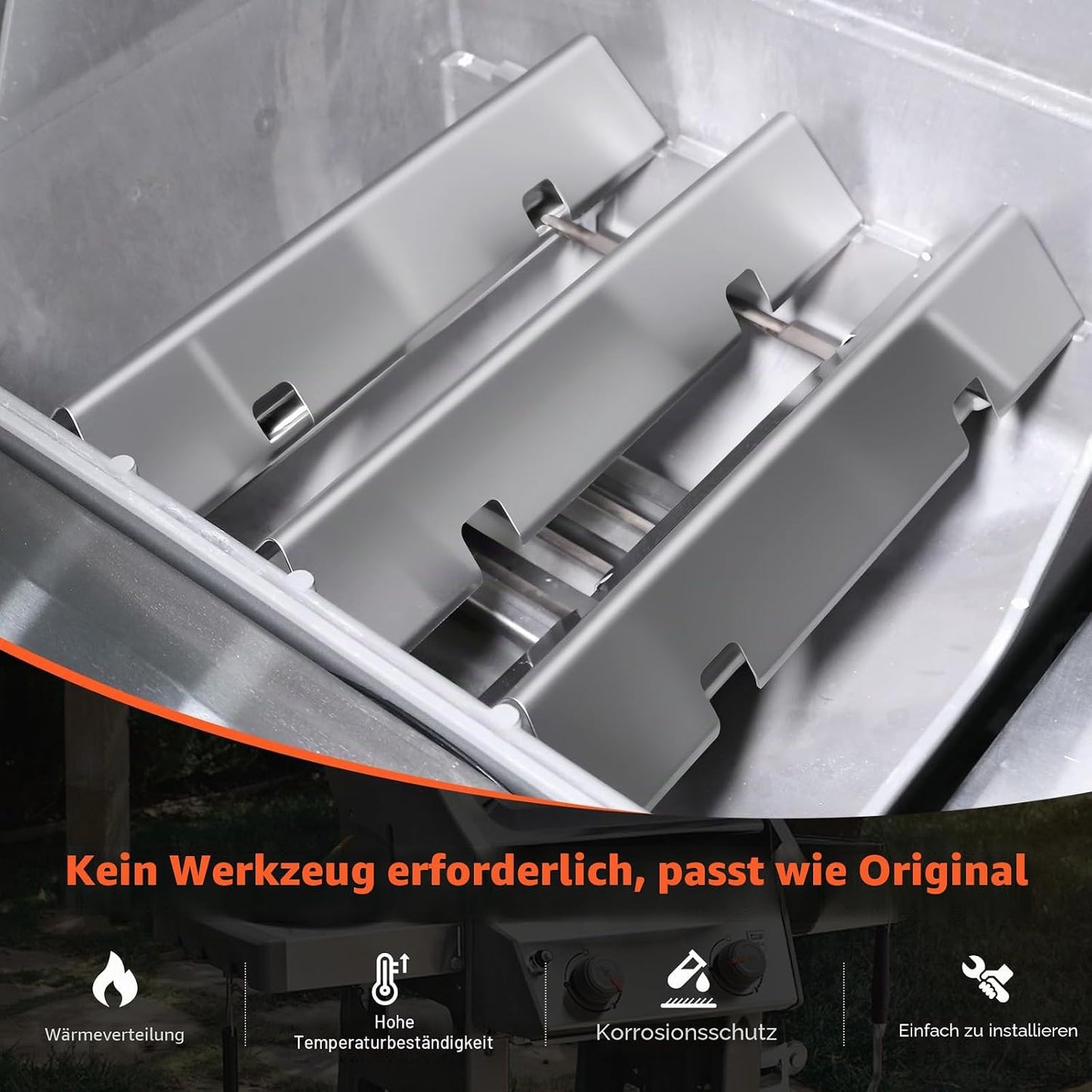 Aromaschienen für Weber, 201Stainless Steel for Spirit 200 & II 200