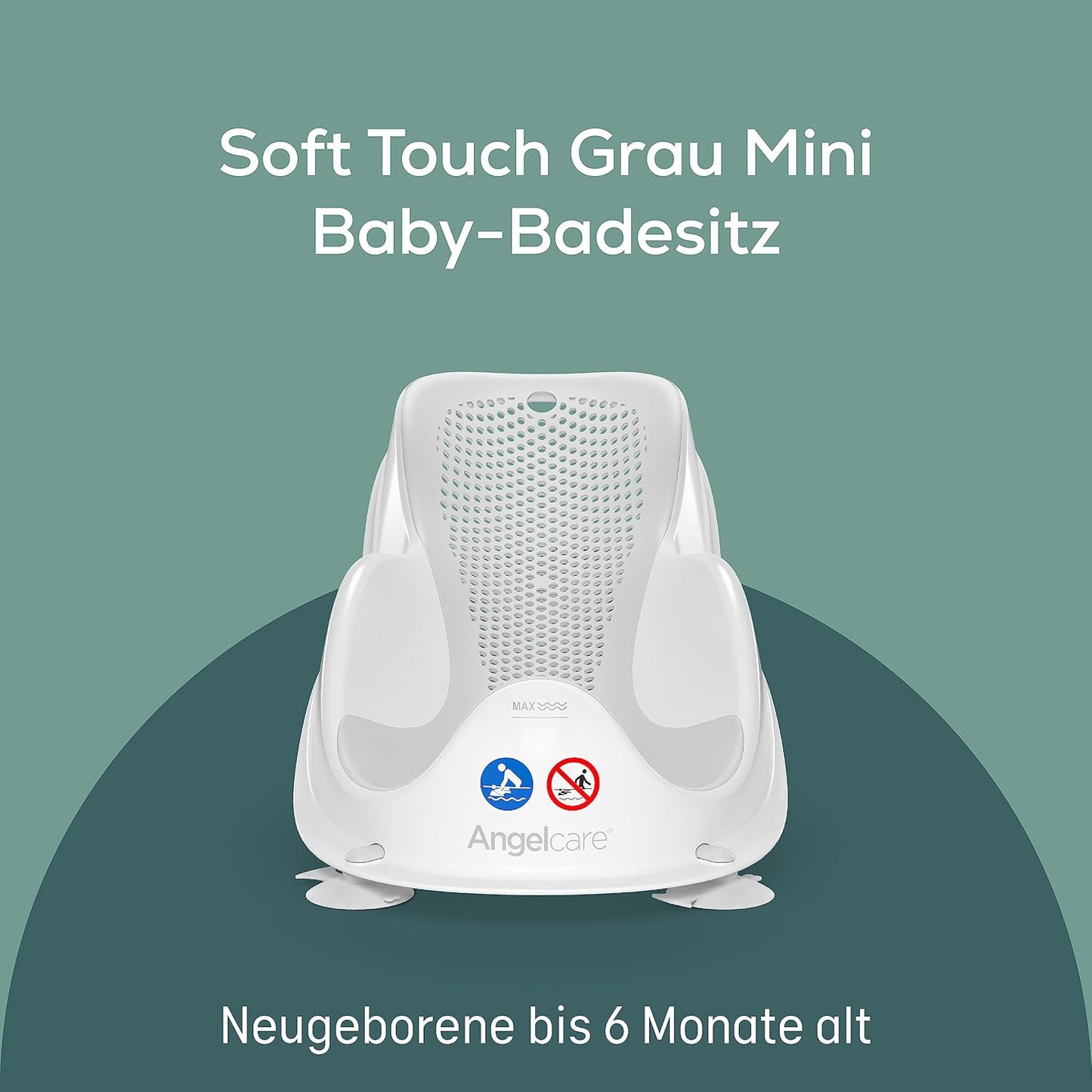 Ergonomischer Badesitz für Babys, Light Grey