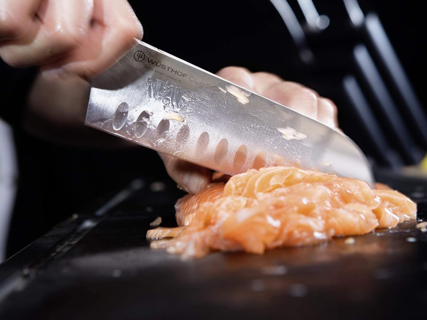 Classic Ikon Santoku, Schwarz 14 cm Single