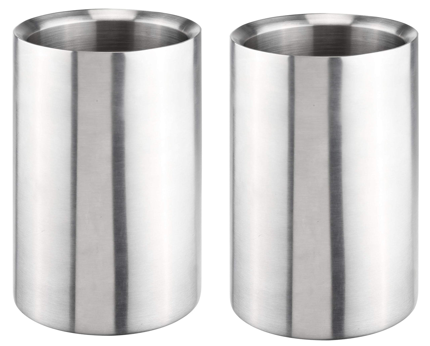 Weinkühler-Set, Edelstahl Gebürstet (ca. 12 x 19 cm) 2 Stück