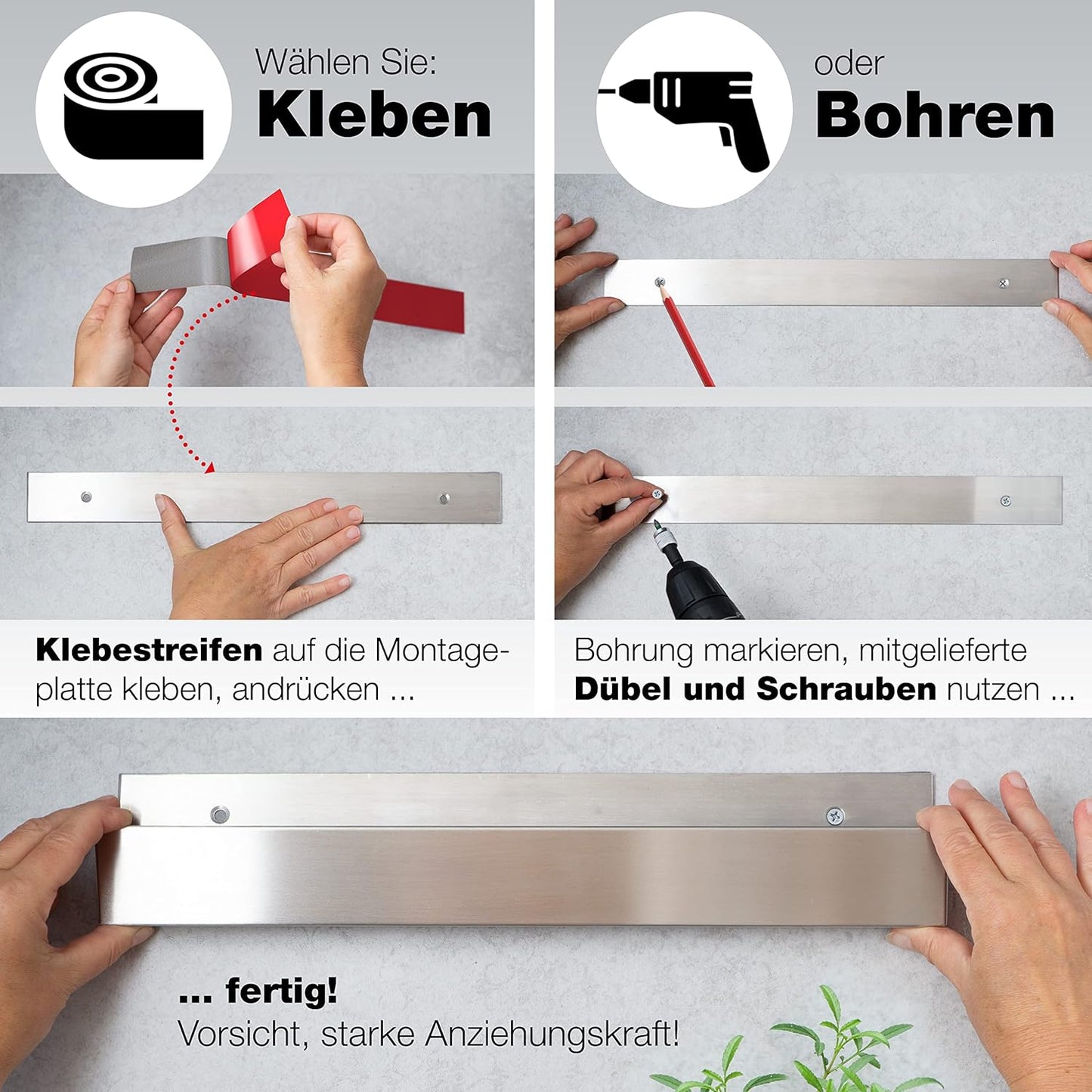 Messer Magnetleiste, 1 Stück
