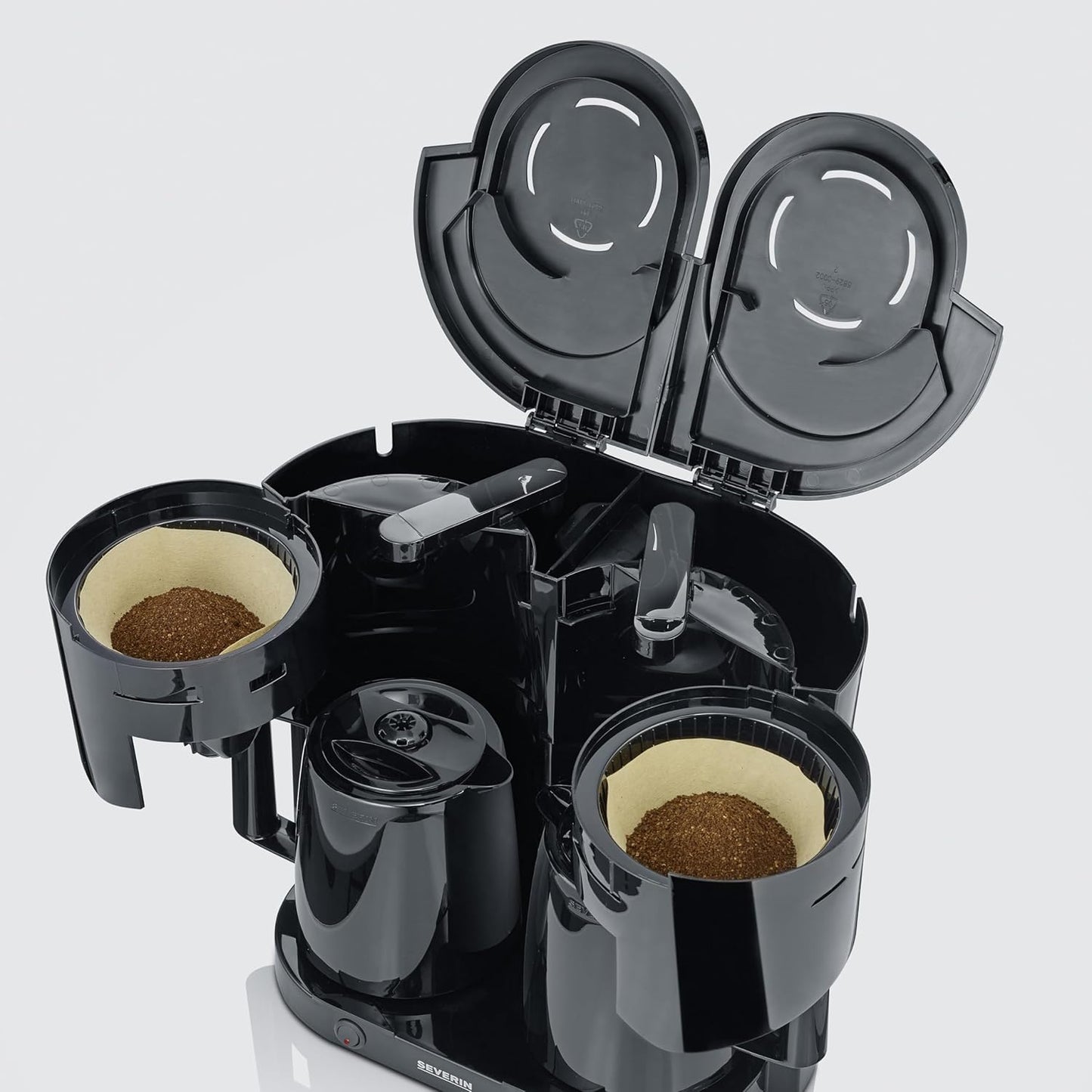 KA 9315 Duo-Filterkaffeemaschine, schwarz, DUO (2 Thermokannen, 16 Tassen)