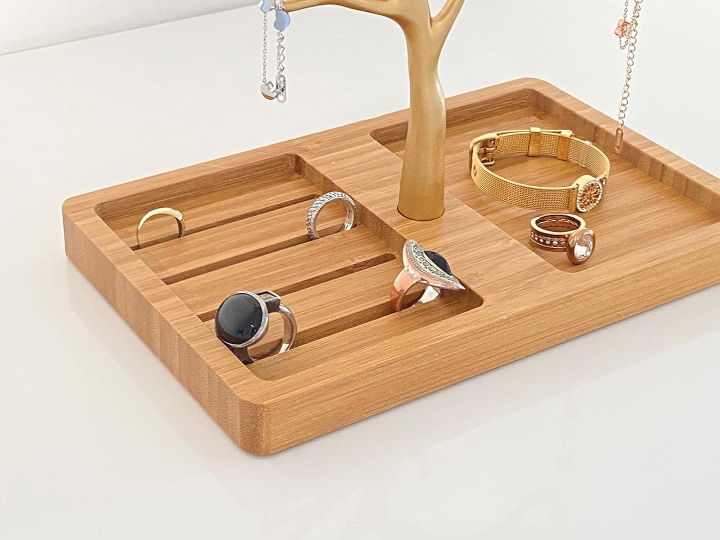 Furo Schmuckbaum mit Ständer, Furo- Gold Bambus
