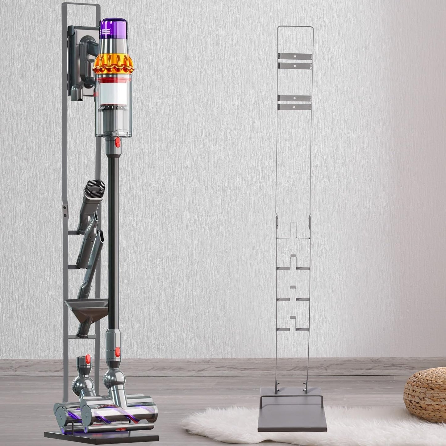 Staubsaugerständer für Dyson V6 bis V15 und DC30 bis DC74 Modelle, Grau