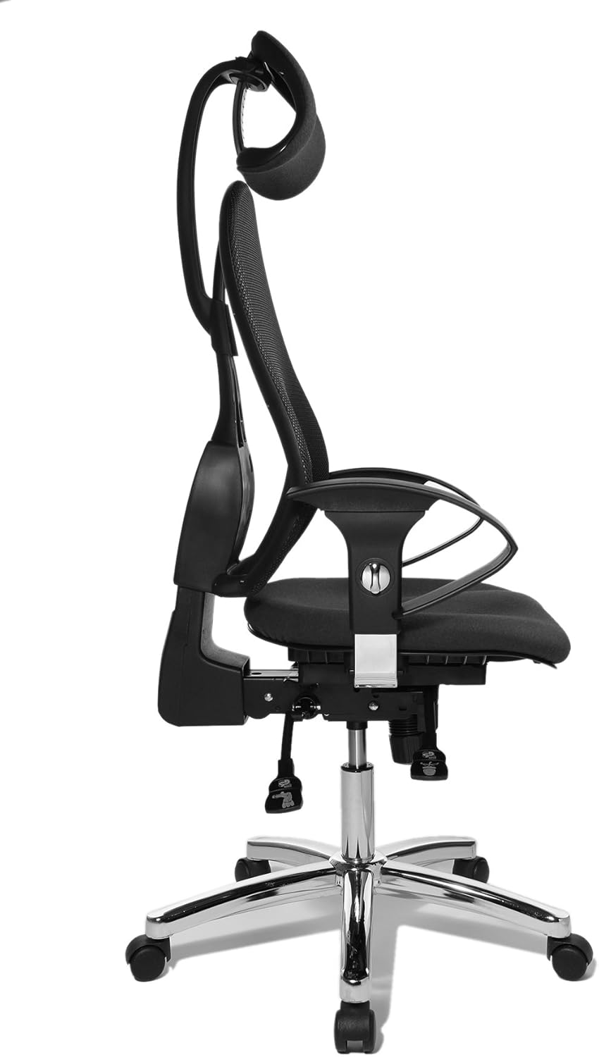 Sitness 45 Fitness-Drehstuhl mit Armlehnen, Anthrazit