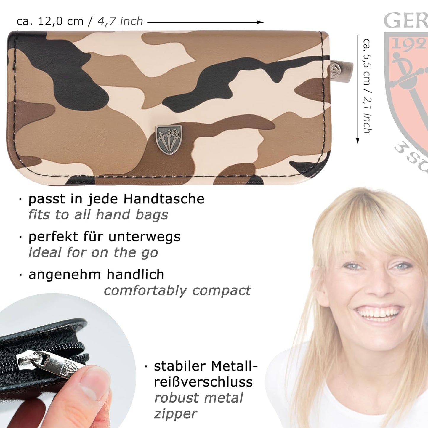 5-teiliges Maniküreetui Siena, CAMOUFLAGE - KUNSTLEDER