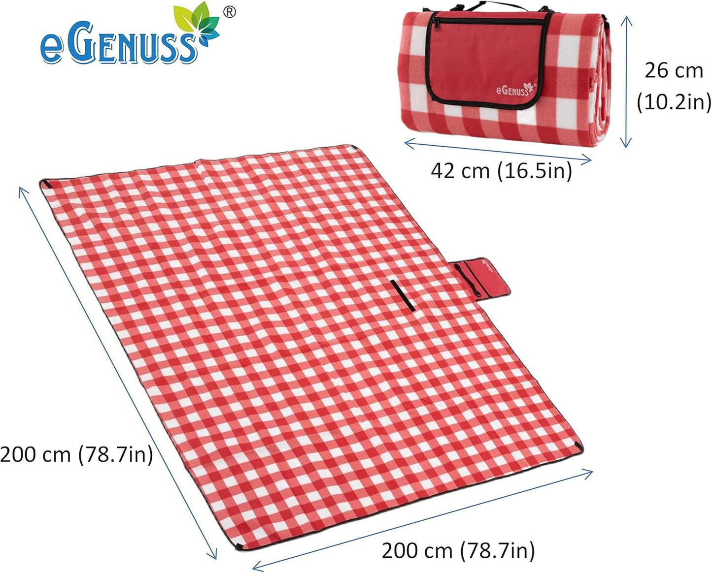 Picknickdecke mit Reissverschlusstasche, 1 Set