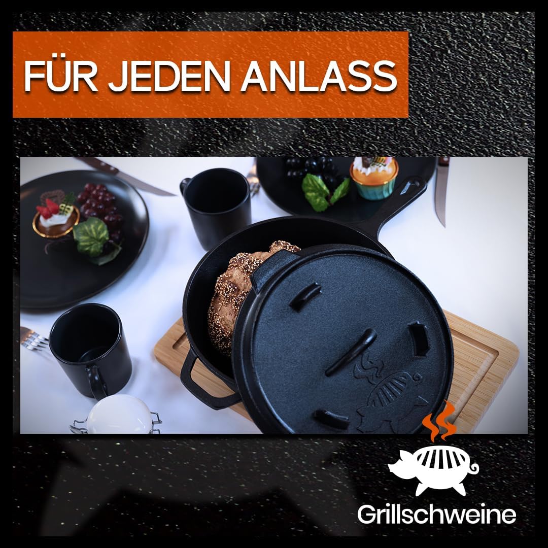 Gusseisen Dutch Oven, 11,4 L ohne Füsse