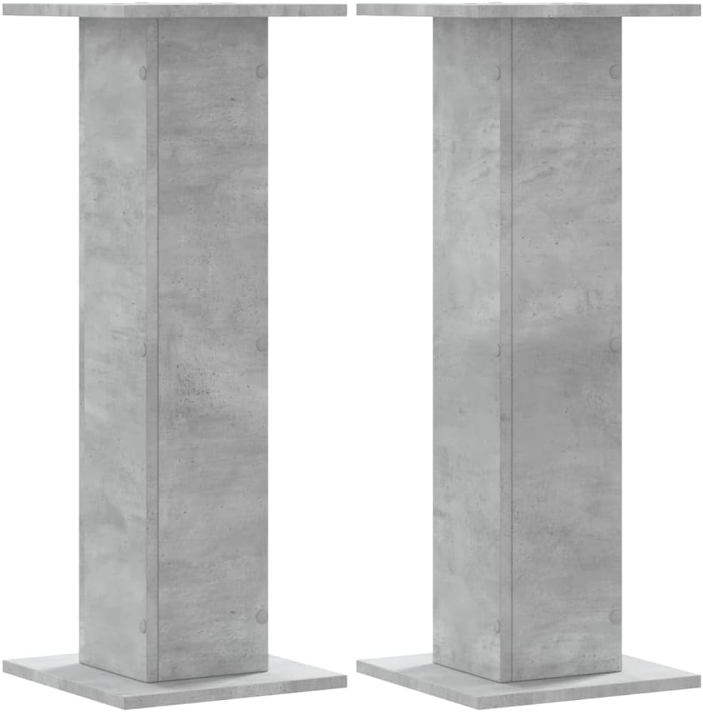 2er-Set Pflanzenständer, 30 x 30 x 80 cm Betongrau