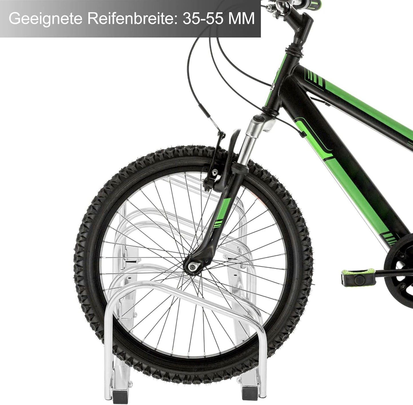 Veloständer für 3 Velos, 3 Fahrräder Silber