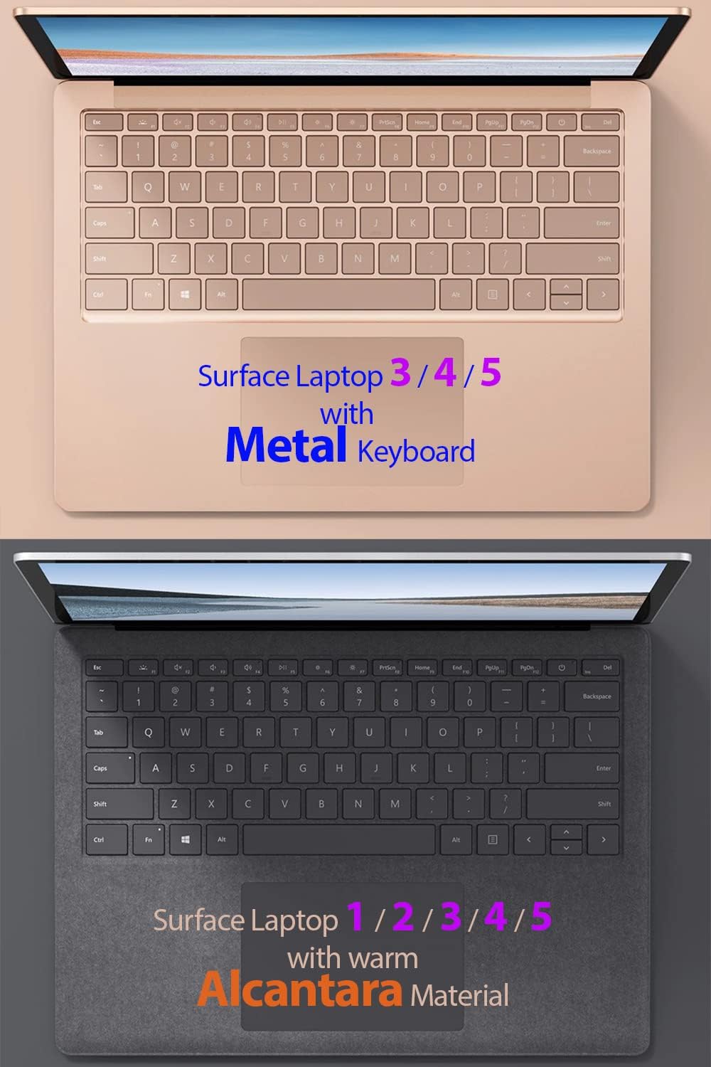 Hard Shell Case für 13,5-Zoll Surface Laptop mit Alcantara-Tastatur, 13.5" Surface Laptop Transparent