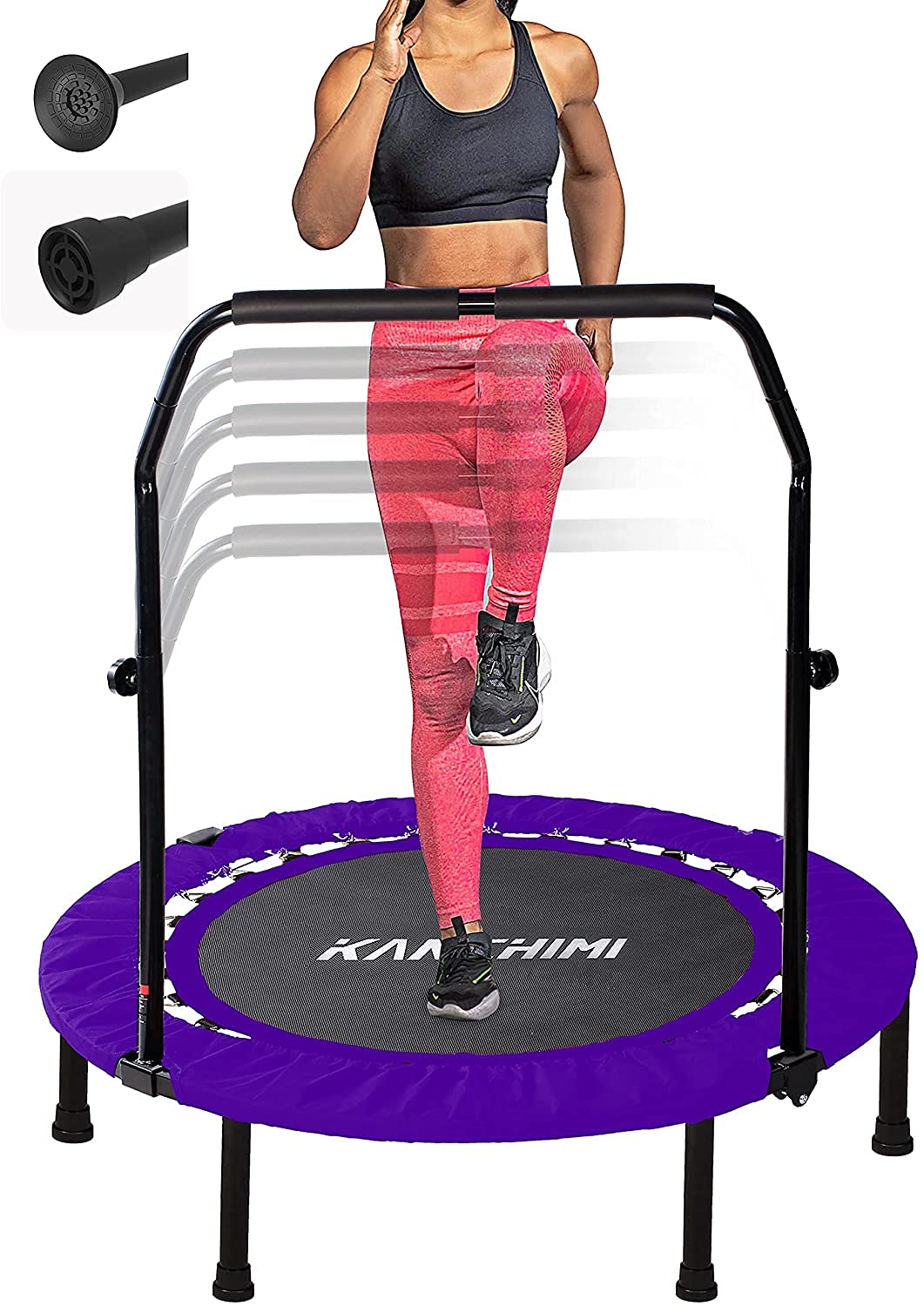 Faltbares Mini Fitness Trampolin mit Griff, 101,6 cm Violett