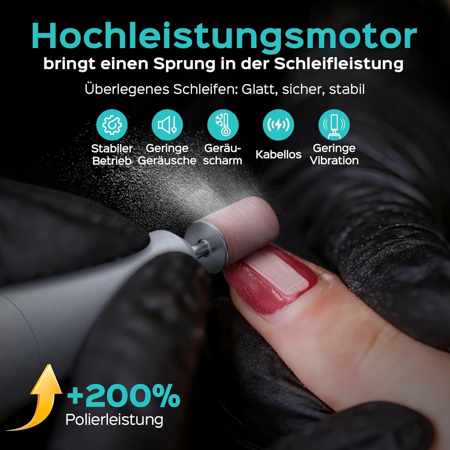 C50 Nagelfräser mit LED-Display, Dunkelgrau