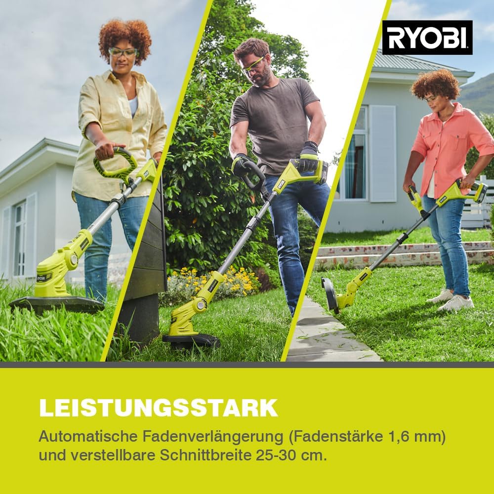 Akku-Rasentrimmer RLT183220S (inkl. Akku & Ladegerät), 25-30 cm Schnittbreite 1 x 2,0 Ah Akku + Ladegerät