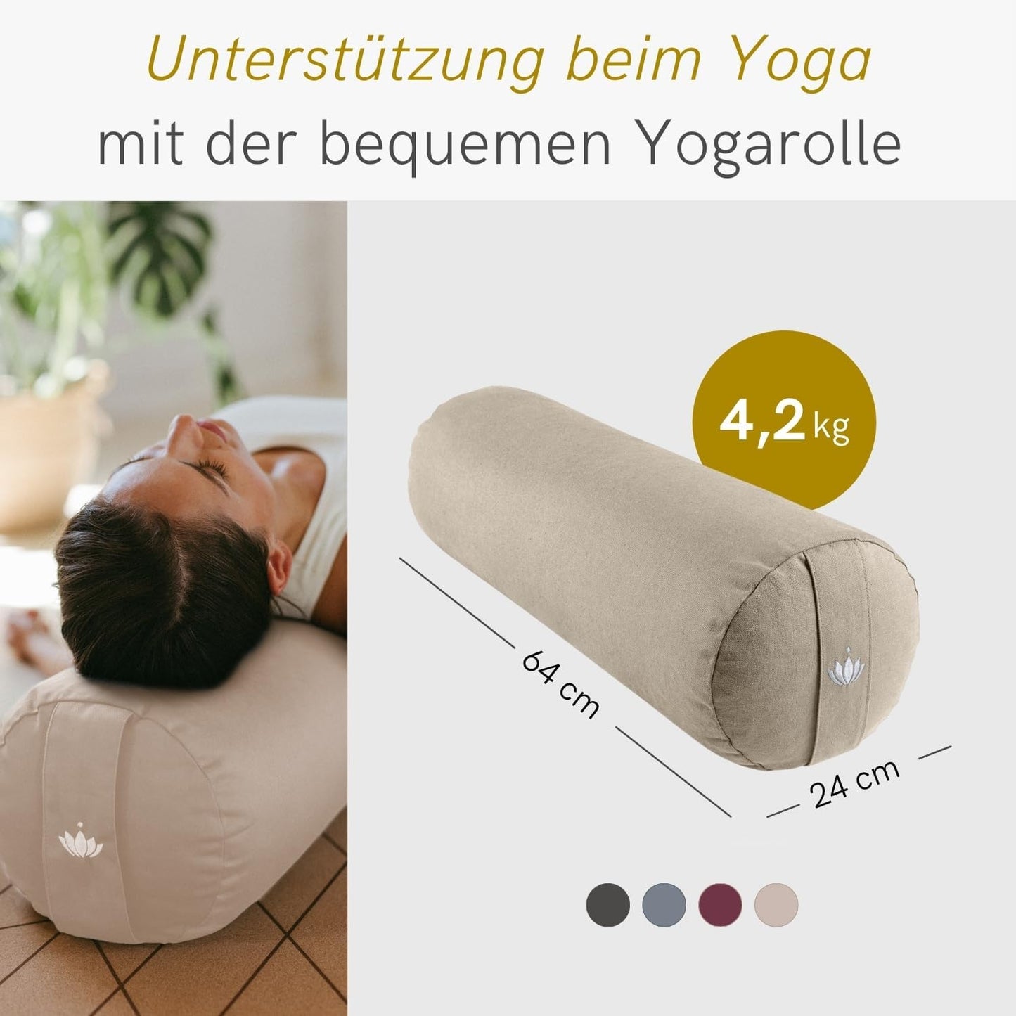 Yogarolle, Light Taupe