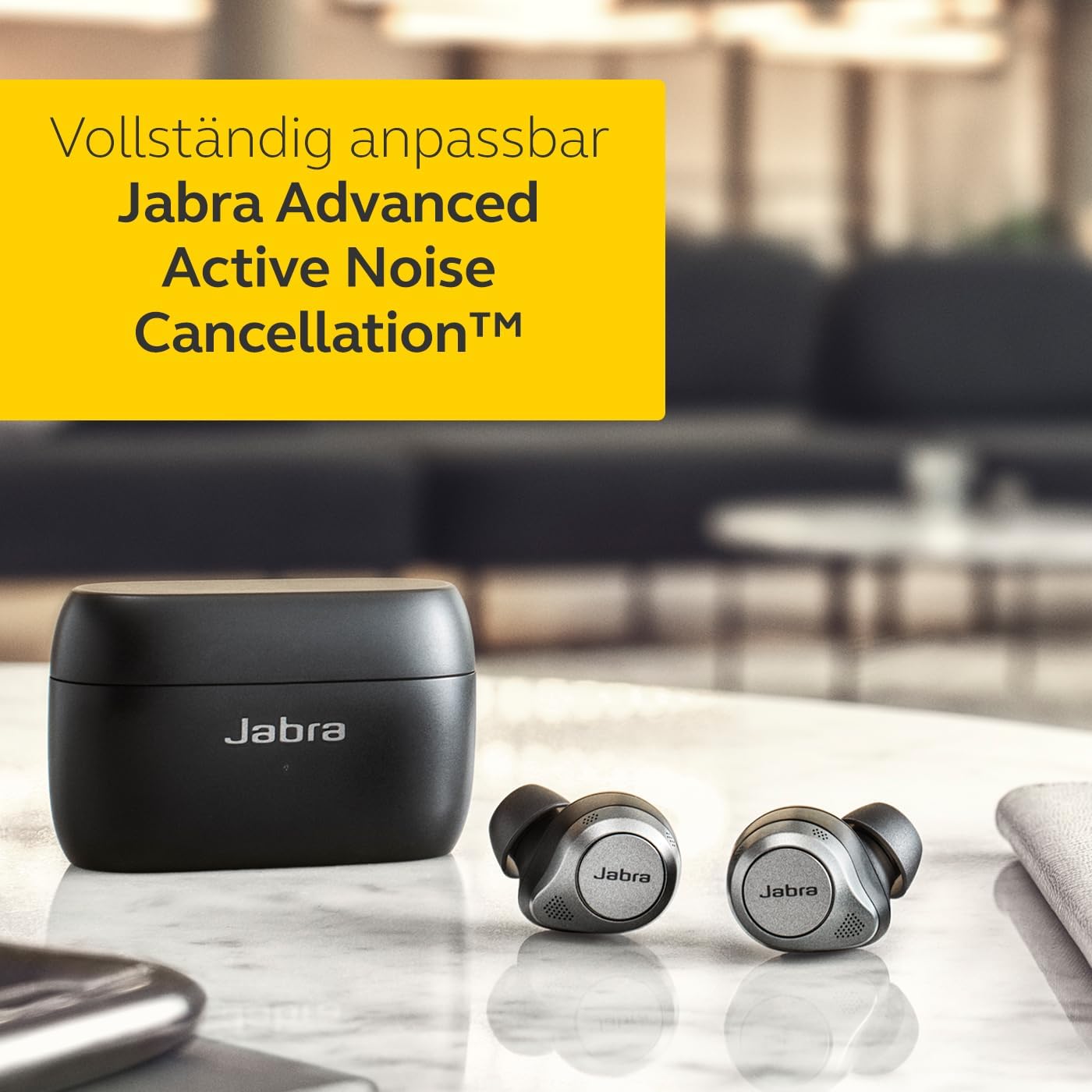 Elite 85t True Wireless In-Ear Kopfhörer mit Geräuschunterdrückung, Elite 85t Titanium Black