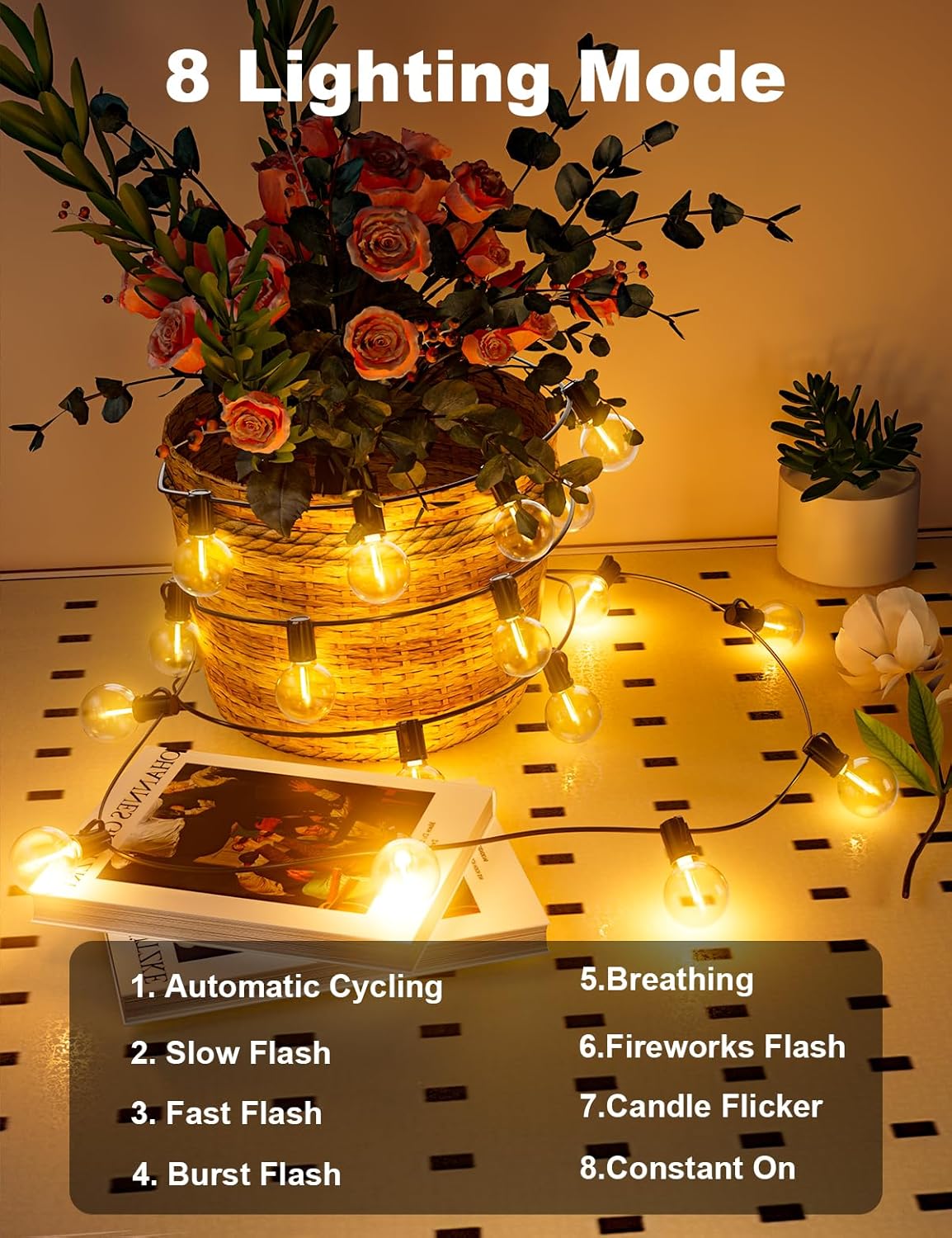 Solar LED-Lichterkette, 10.45M/34.28FT