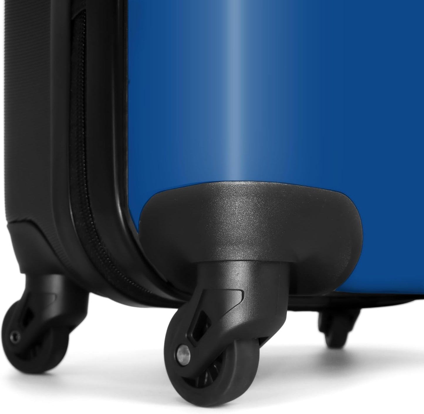 Hartschalen-Trolley mit 4 Rollen (mittelgross), Unifarben - Blau Mittelgross