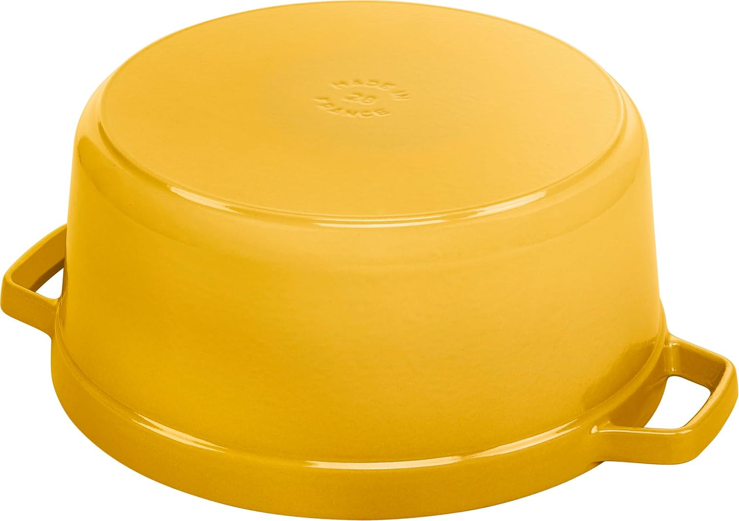 Runde Cocotte aus Gusseisen, 28 cm Zitronen-Gelb