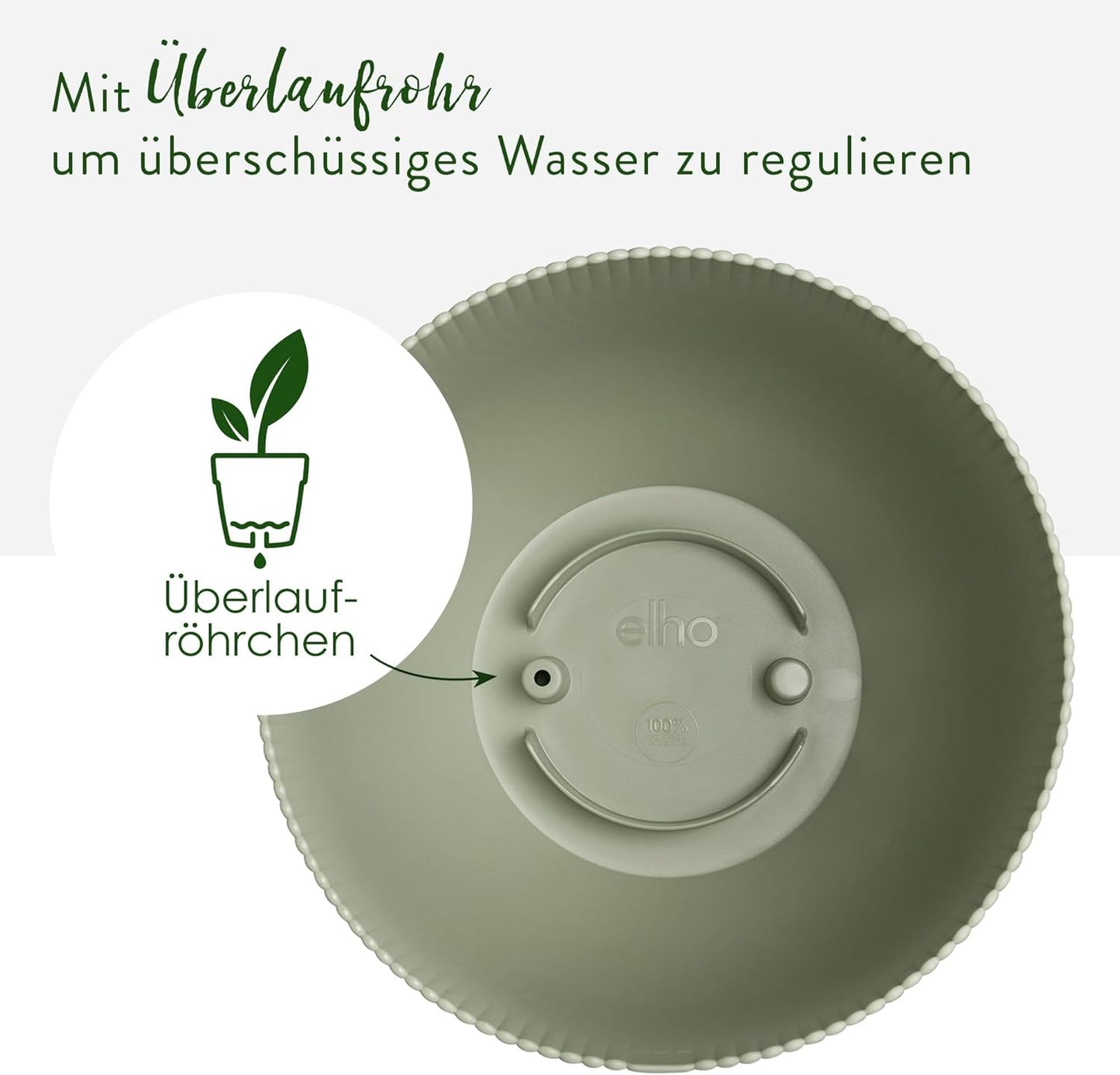 Sereh Blumentopf, 40 cm Nordic Green