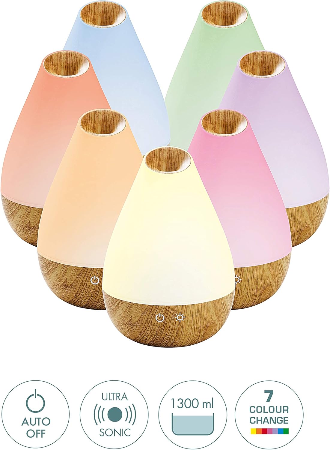 Aroma Diffuser Al-1300 Ws mit LED Licht, 1300 ml