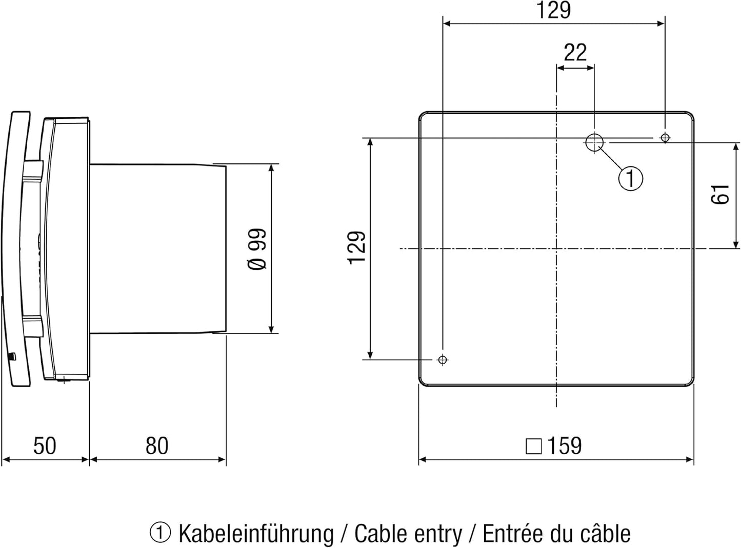 ECA 100 ipro H Kleinraumventilator
