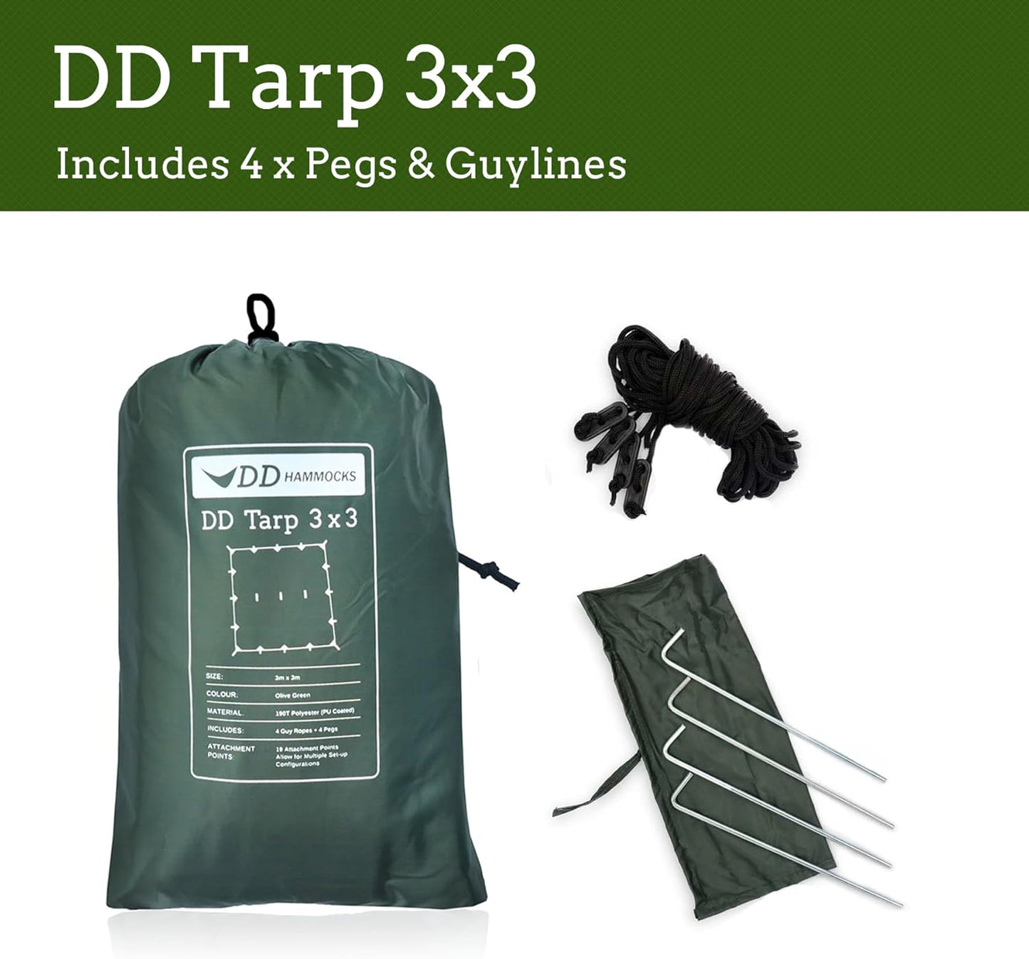 Wetterfestes Tarp, Olivengrün
