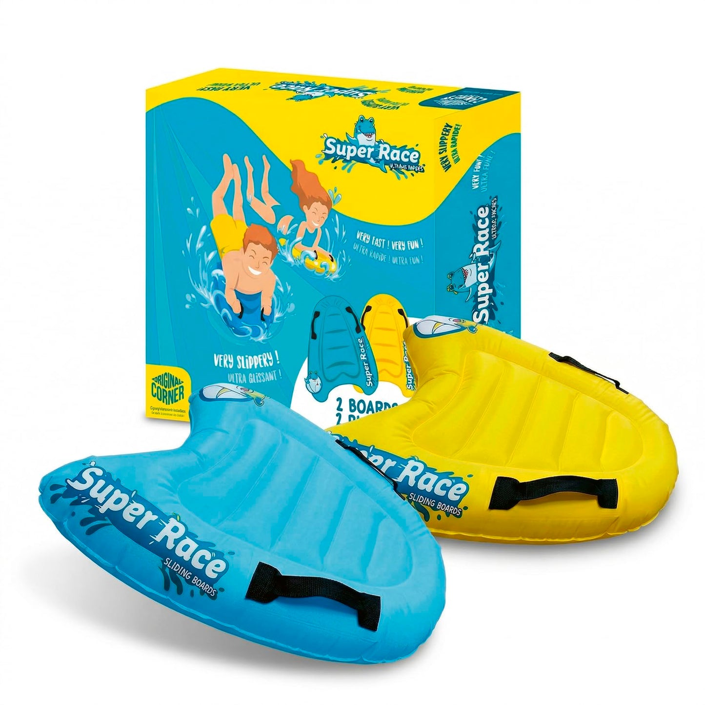 2er-Set Aufblasbare Bodyboards für Kinder, Bodyboards