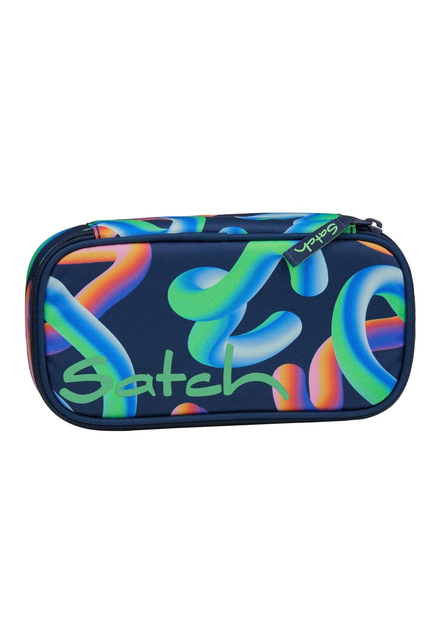 Grosse Schlamperbox mit Stiftehalter, Crazy Twist - Dunkelblau