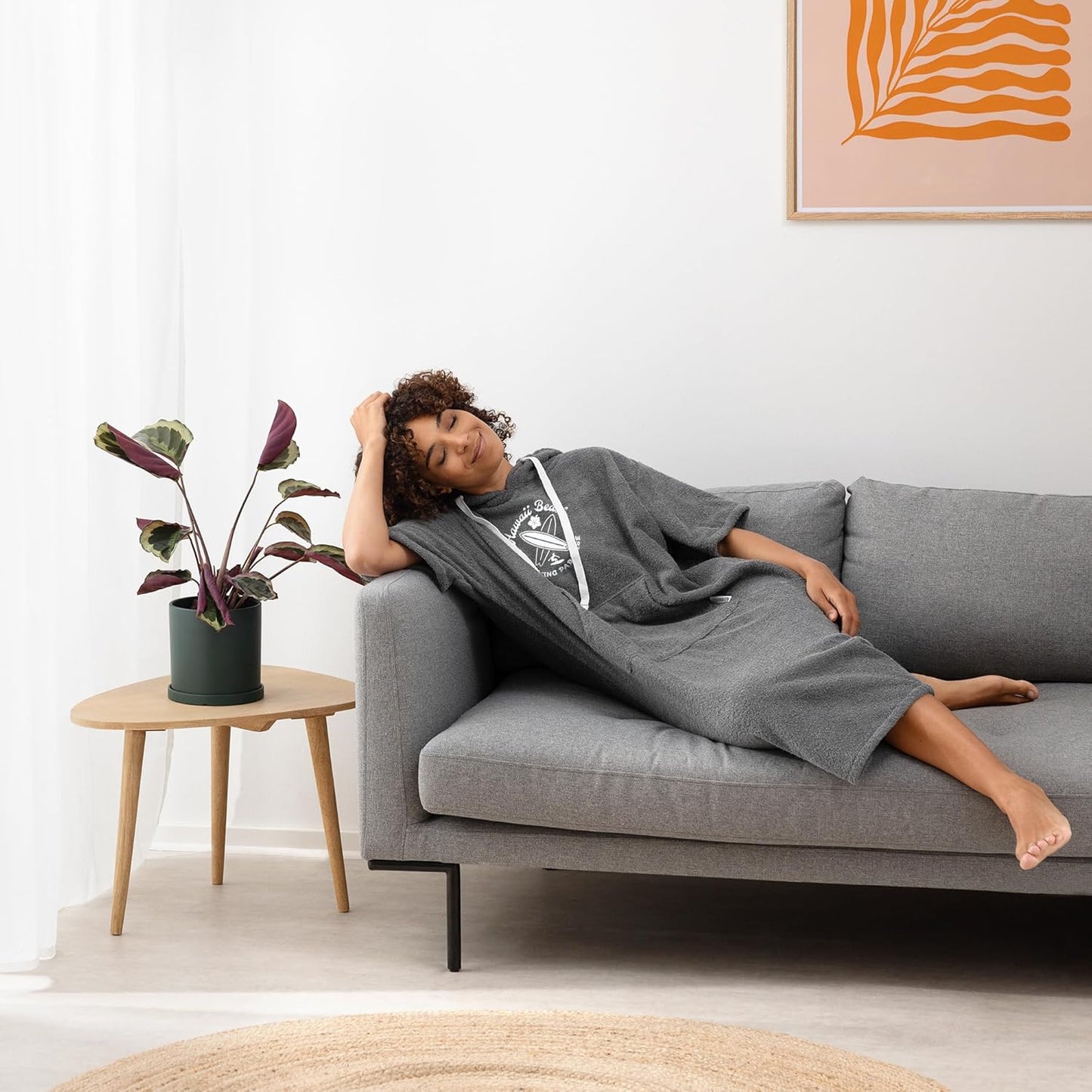 Badeponcho Unisex, L-XL Anthrazit