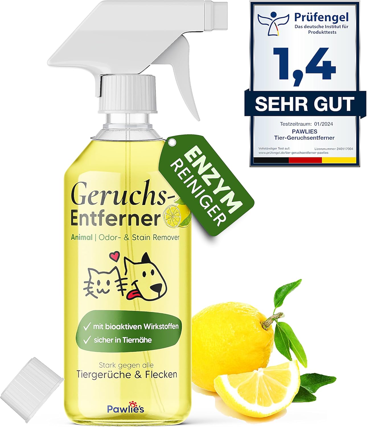 Tier-Geruchsneutralisierer & Enzymreiniger, 500 ml, 500 ml (1er Pack)