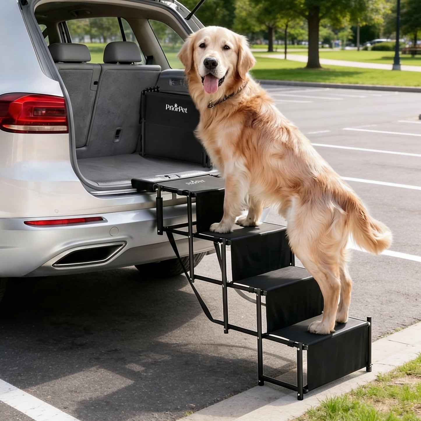 Klappbare Hundetreppe für Autos bis 65 kg, 4