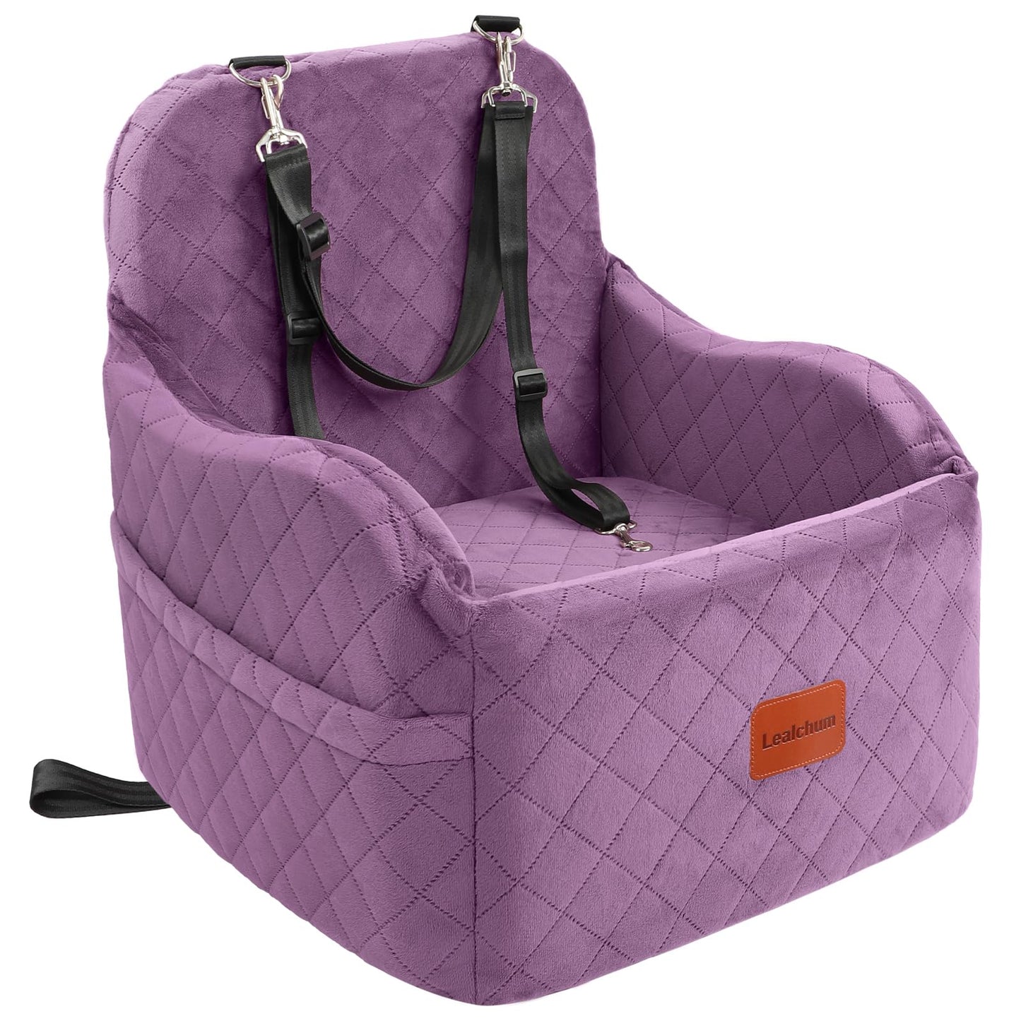 Hunde-Autositz mit Leine, Purple Medium