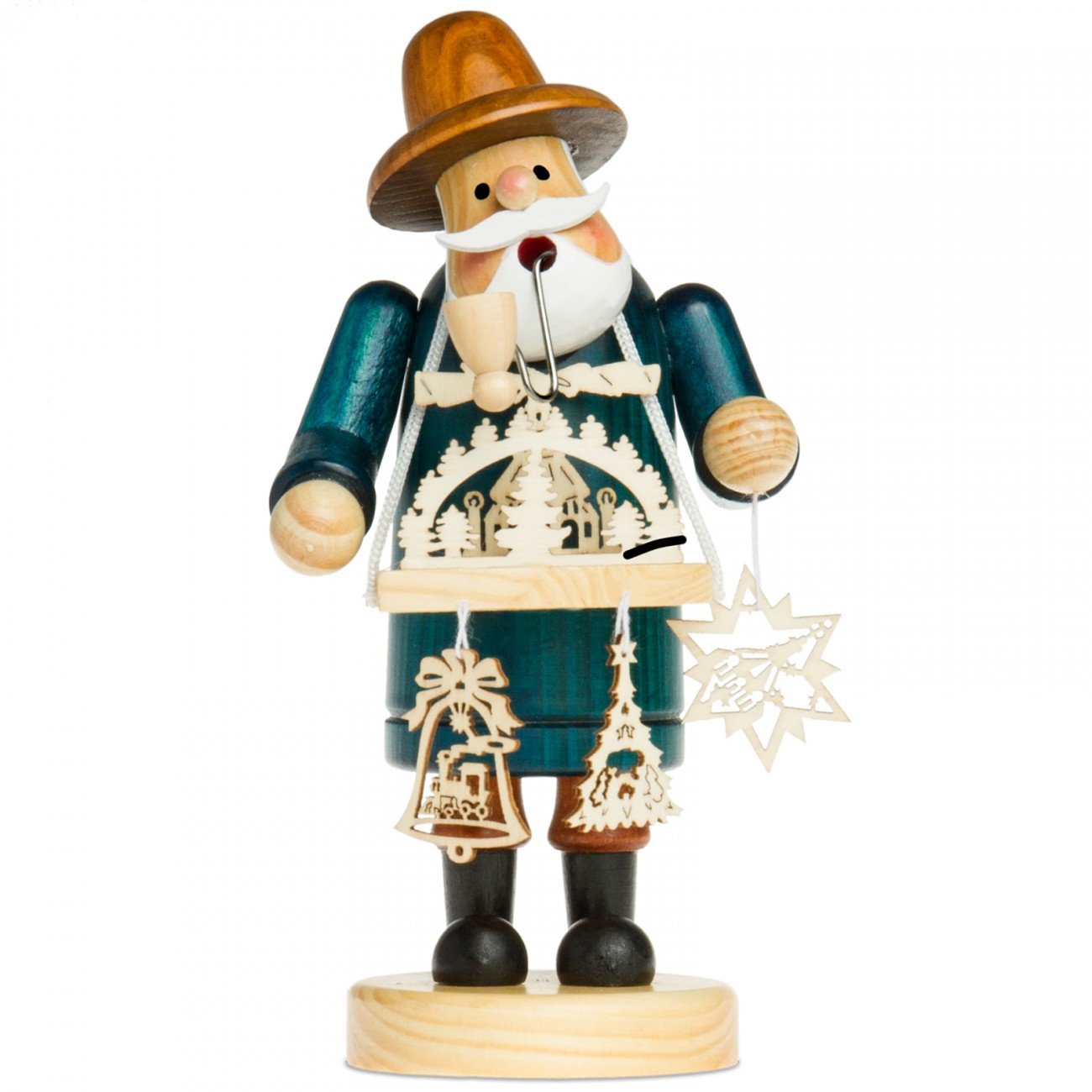 RM-A Räuchermännchen A07 Leuchtenhändler, Höhe ca. 36 cm A07 Blau - Leuchtenhändler